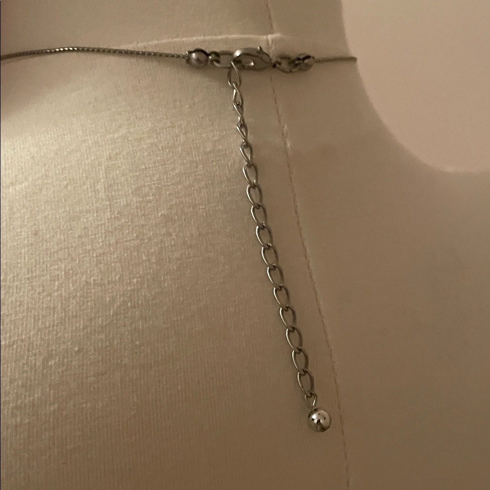 Chic Silver Statement Necklace - image 3